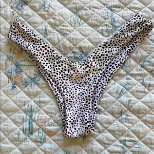 Zaful Black and White Polka Dot Bikini Bottom
